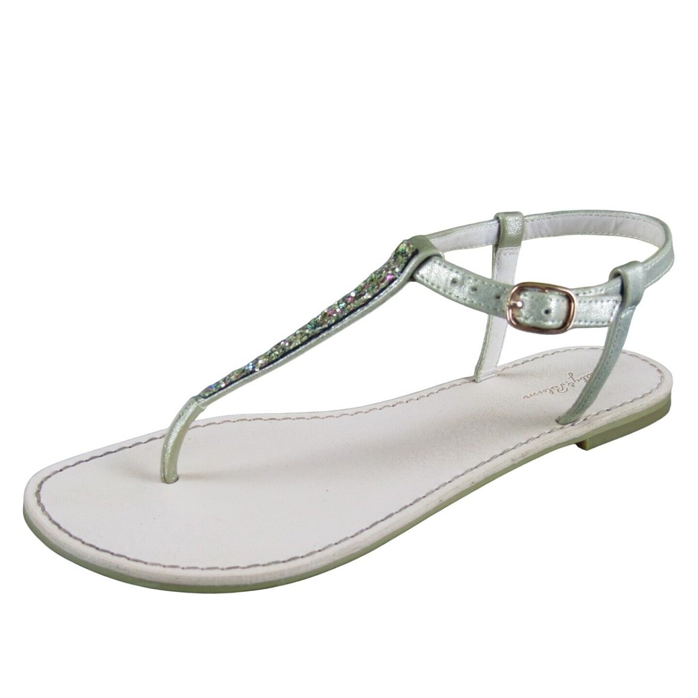 Ruby & Bloom Youth Girls Sandals Shoes‎ Size 4 Medium Gold Synthetic Buckle